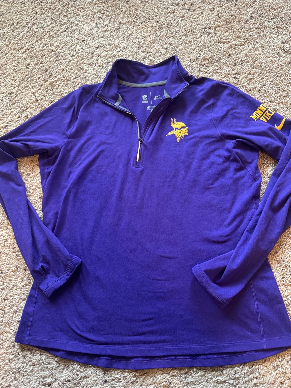 Minnesota Vikings Purple Nike Quarter-Zip Pullover